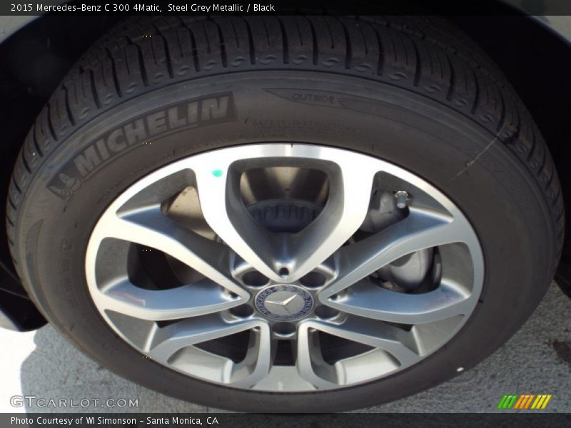 Steel Grey Metallic / Black 2015 Mercedes-Benz C 300 4Matic