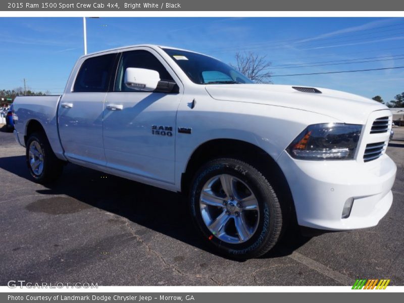 Bright White / Black 2015 Ram 1500 Sport Crew Cab 4x4