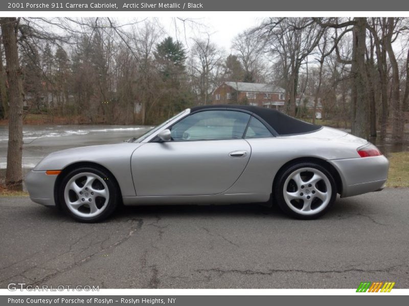 Arctic Silver Metallic / Black 2001 Porsche 911 Carrera Cabriolet