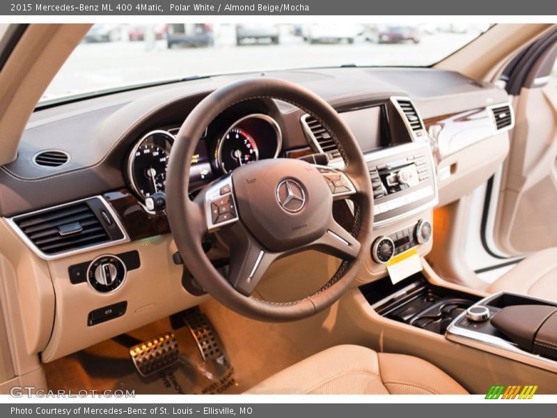 Polar White / Almond Beige/Mocha 2015 Mercedes-Benz ML 400 4Matic