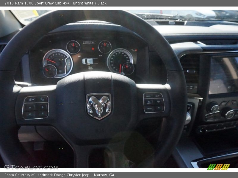 Bright White / Black 2015 Ram 1500 Sport Crew Cab 4x4