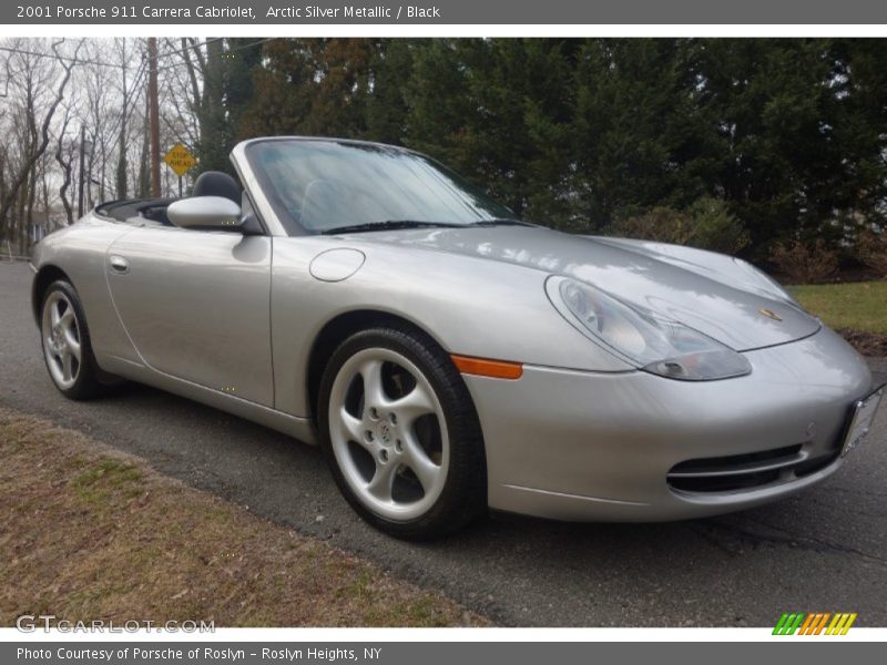 Arctic Silver Metallic / Black 2001 Porsche 911 Carrera Cabriolet