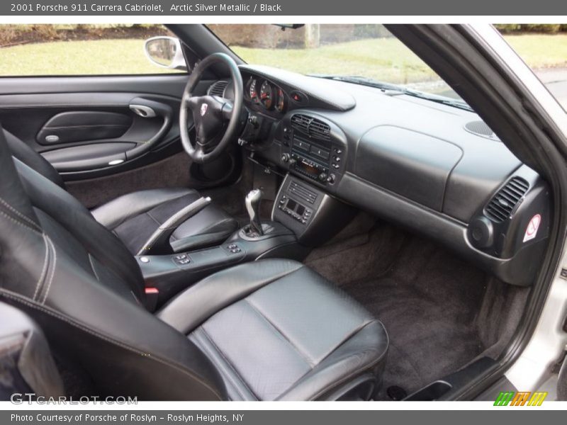 Arctic Silver Metallic / Black 2001 Porsche 911 Carrera Cabriolet