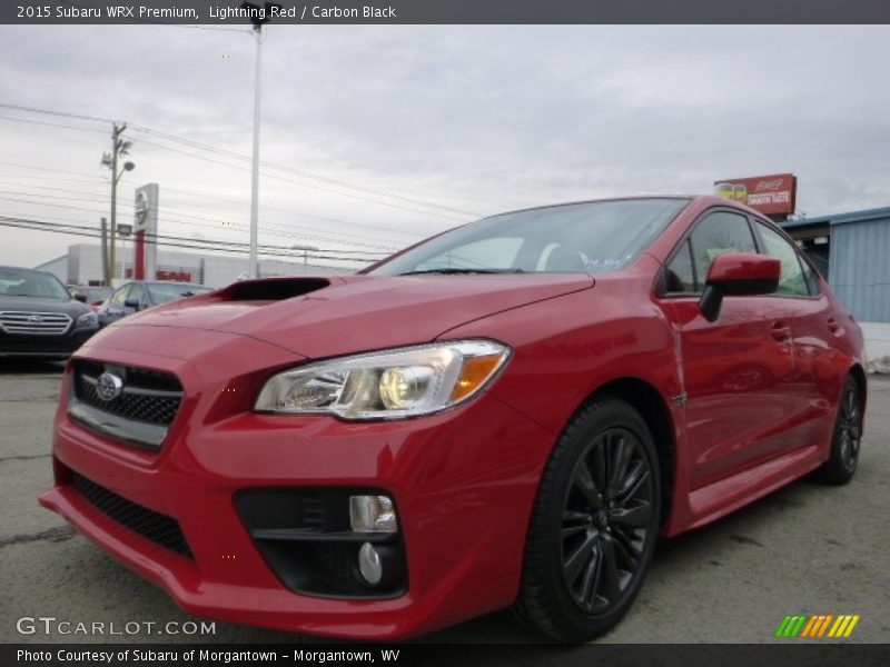 Lightning Red / Carbon Black 2015 Subaru WRX Premium