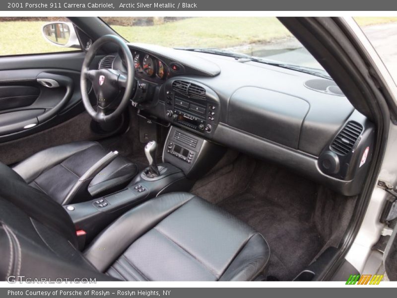 Arctic Silver Metallic / Black 2001 Porsche 911 Carrera Cabriolet