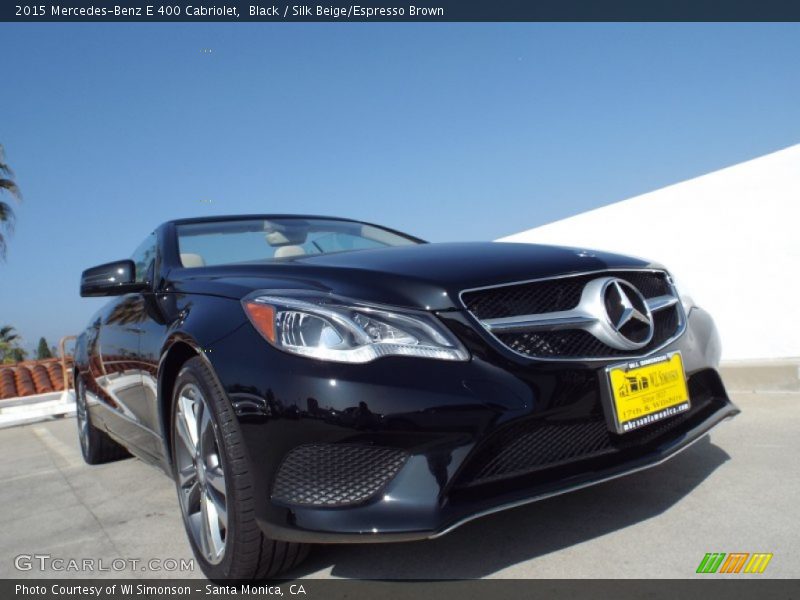 Black / Silk Beige/Espresso Brown 2015 Mercedes-Benz E 400 Cabriolet