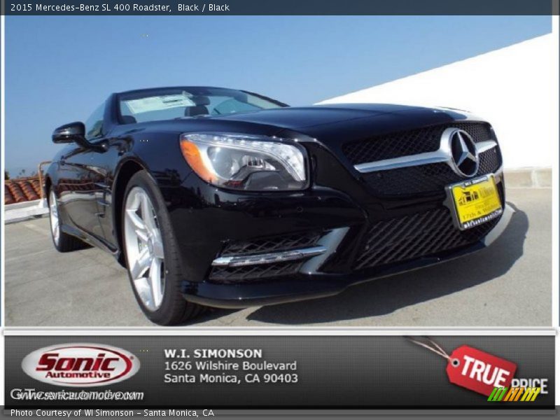 Black / Black 2015 Mercedes-Benz SL 400 Roadster