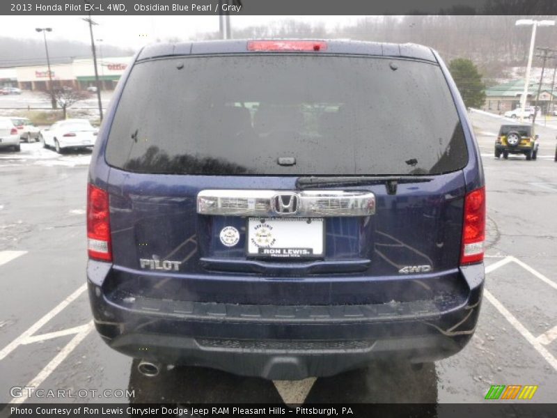 Obsidian Blue Pearl / Gray 2013 Honda Pilot EX-L 4WD