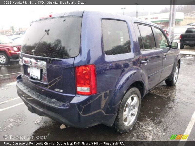 Obsidian Blue Pearl / Gray 2013 Honda Pilot EX-L 4WD
