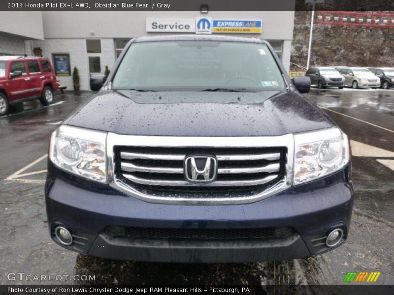 Obsidian Blue Pearl / Gray 2013 Honda Pilot EX-L 4WD