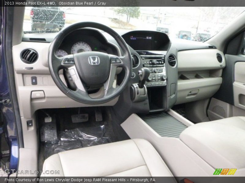 Obsidian Blue Pearl / Gray 2013 Honda Pilot EX-L 4WD