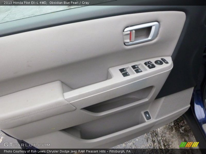 Obsidian Blue Pearl / Gray 2013 Honda Pilot EX-L 4WD