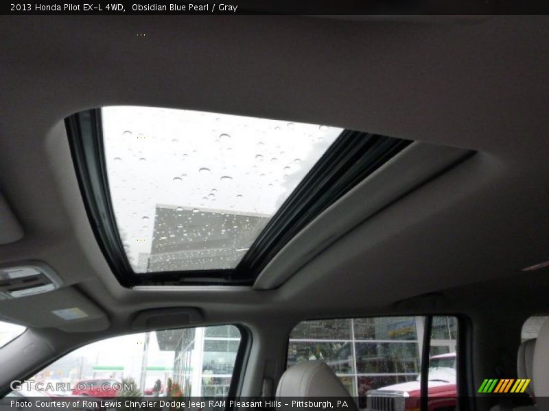 Obsidian Blue Pearl / Gray 2013 Honda Pilot EX-L 4WD