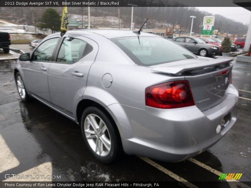 Billet Silver Metallic / Black/Red 2013 Dodge Avenger SXT V6