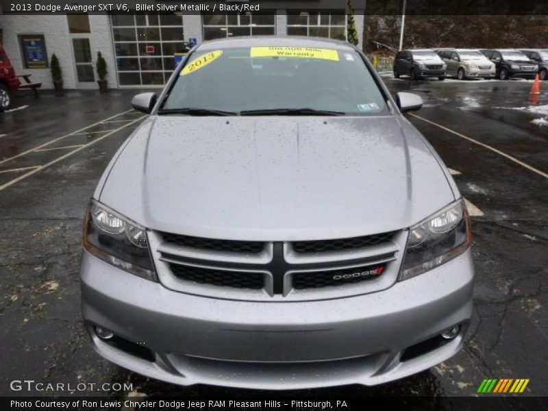 Billet Silver Metallic / Black/Red 2013 Dodge Avenger SXT V6