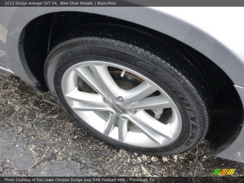 Billet Silver Metallic / Black/Red 2013 Dodge Avenger SXT V6