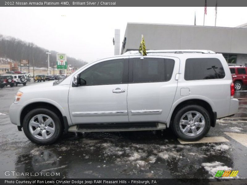 Brilliant Silver / Charcoal 2012 Nissan Armada Platinum 4WD
