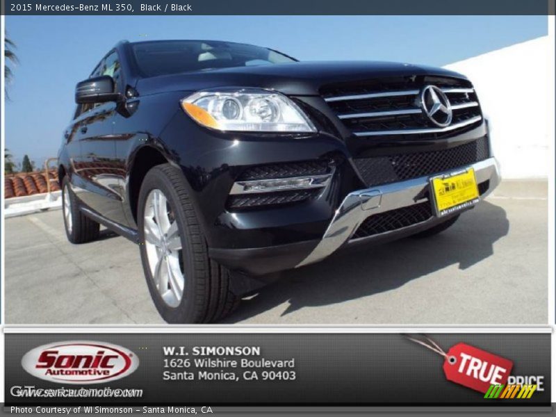 Black / Black 2015 Mercedes-Benz ML 350