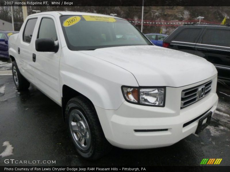 White / Beige 2007 Honda Ridgeline RT