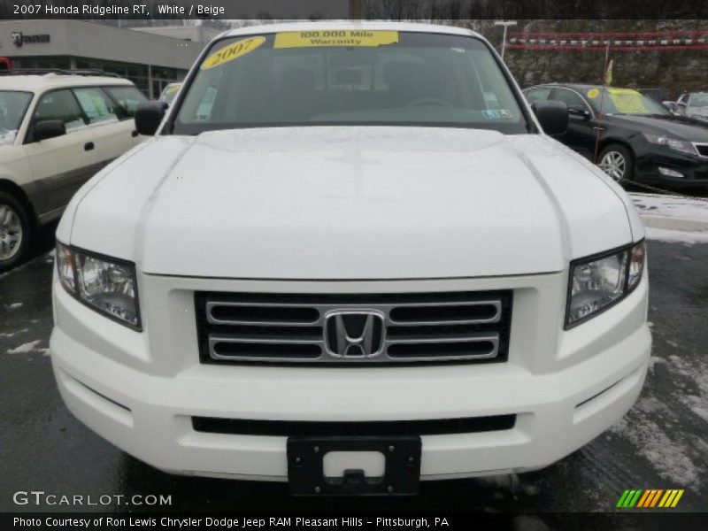 White / Beige 2007 Honda Ridgeline RT