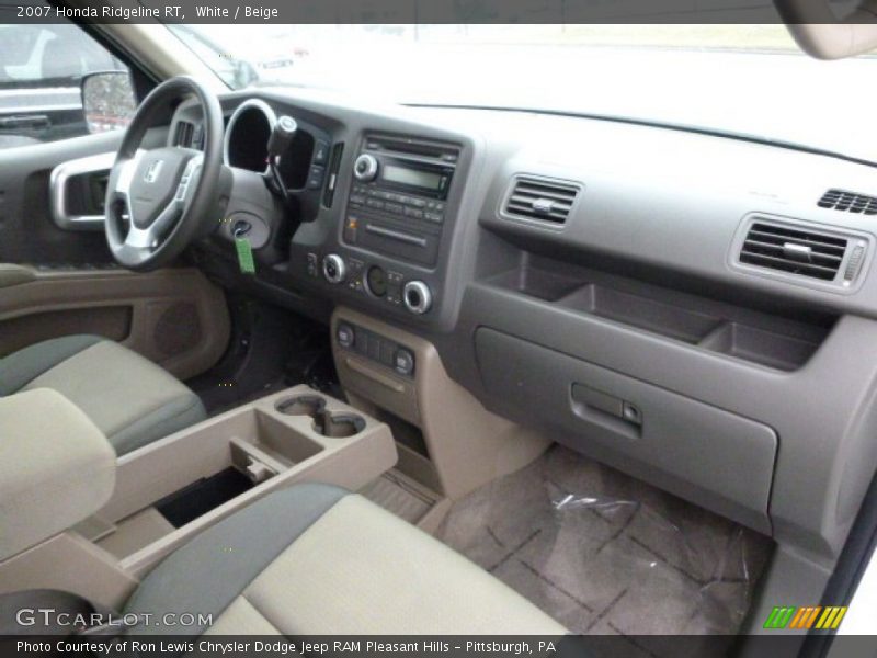 White / Beige 2007 Honda Ridgeline RT