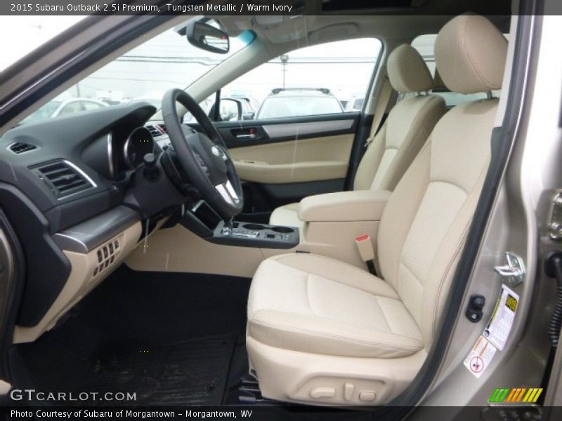Tungsten Metallic / Warm Ivory 2015 Subaru Outback 2.5i Premium