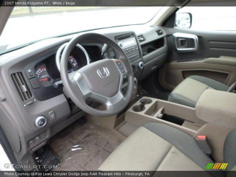 White / Beige 2007 Honda Ridgeline RT