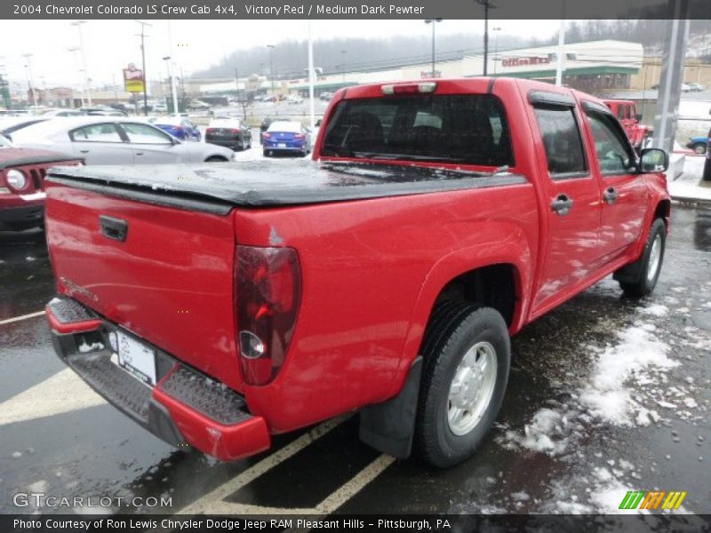 Victory Red / Medium Dark Pewter 2004 Chevrolet Colorado LS Crew Cab 4x4
