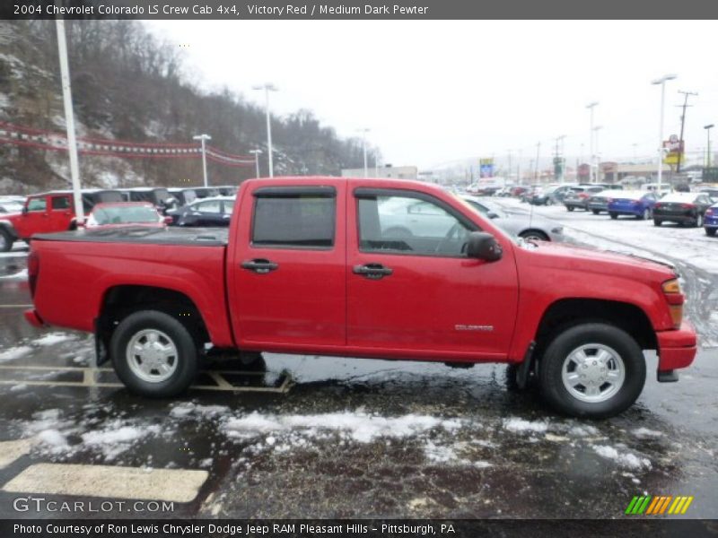 Victory Red / Medium Dark Pewter 2004 Chevrolet Colorado LS Crew Cab 4x4