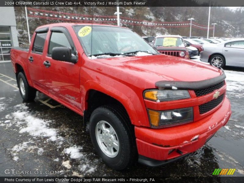 Victory Red / Medium Dark Pewter 2004 Chevrolet Colorado LS Crew Cab 4x4
