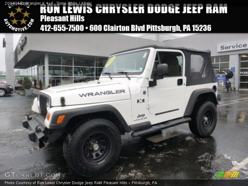 Stone White / Khaki 2004 Jeep Wrangler X 4x4