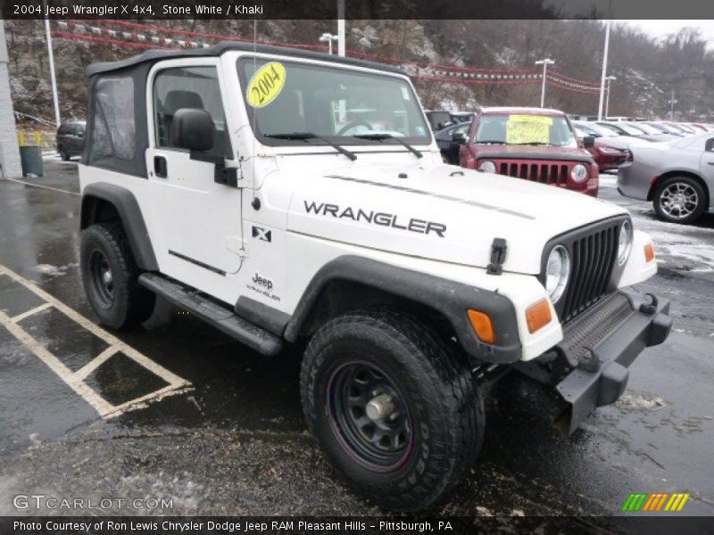 Stone White / Khaki 2004 Jeep Wrangler X 4x4
