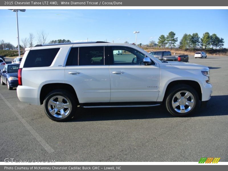 White Diamond Tricoat / Cocoa/Dune 2015 Chevrolet Tahoe LTZ 4WD