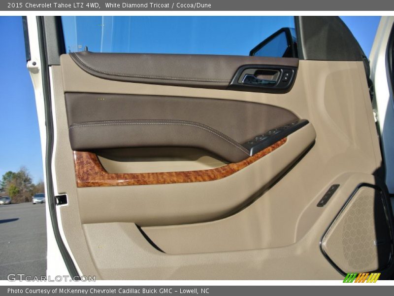 White Diamond Tricoat / Cocoa/Dune 2015 Chevrolet Tahoe LTZ 4WD