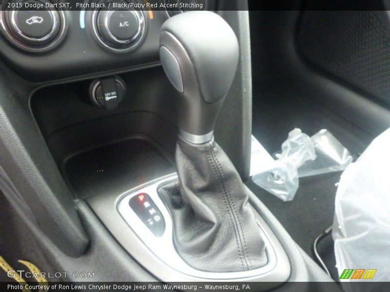 Pitch Black / Black/Ruby Red Accent Stitching 2015 Dodge Dart SXT