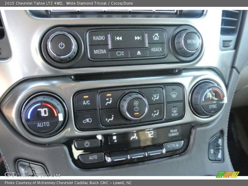 White Diamond Tricoat / Cocoa/Dune 2015 Chevrolet Tahoe LTZ 4WD