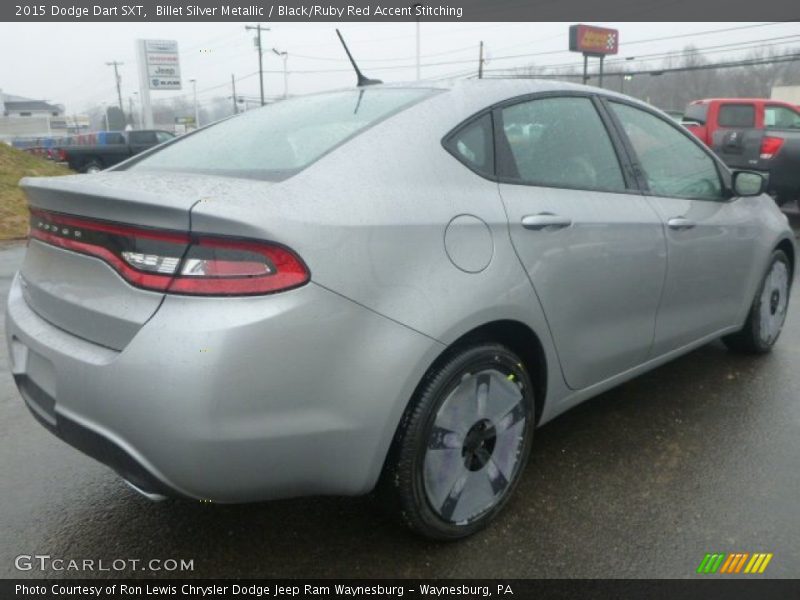 Billet Silver Metallic / Black/Ruby Red Accent Stitching 2015 Dodge Dart SXT