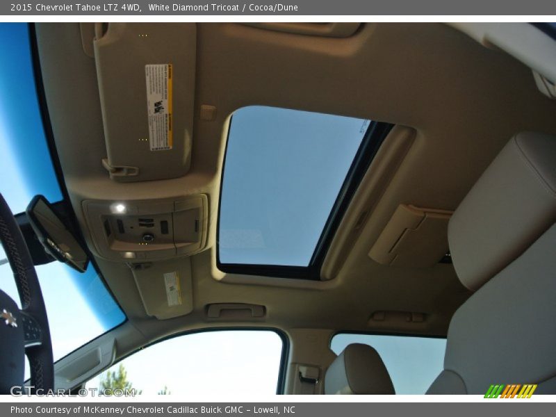 White Diamond Tricoat / Cocoa/Dune 2015 Chevrolet Tahoe LTZ 4WD