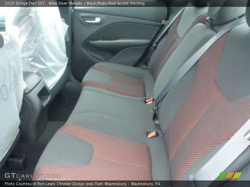 Billet Silver Metallic / Black/Ruby Red Accent Stitching 2015 Dodge Dart SXT