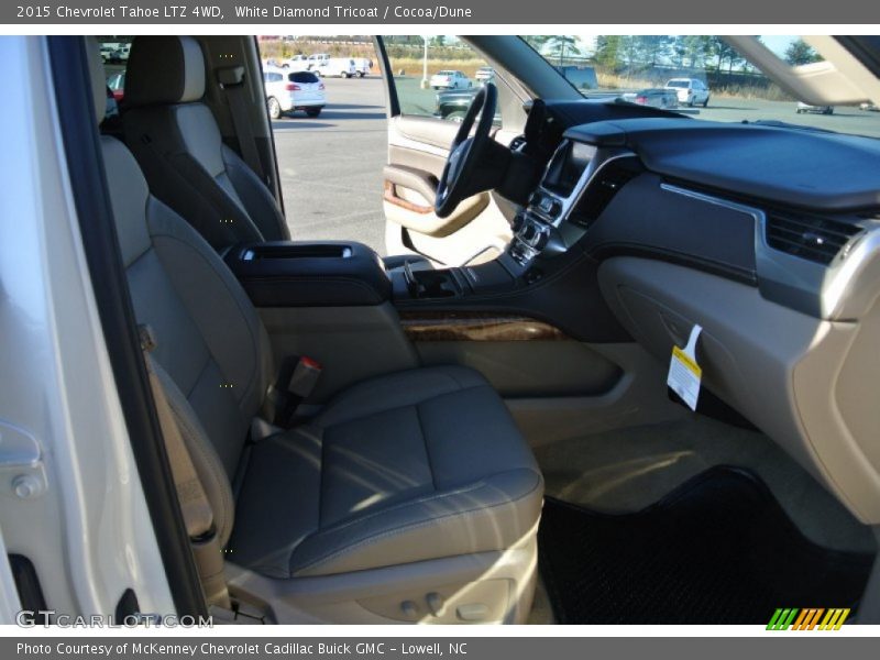 White Diamond Tricoat / Cocoa/Dune 2015 Chevrolet Tahoe LTZ 4WD