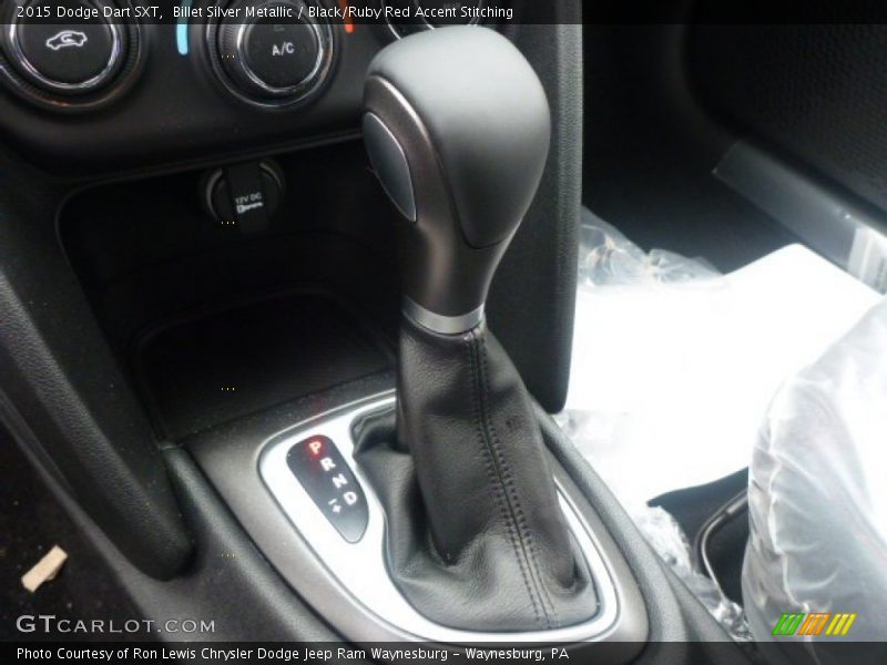 Billet Silver Metallic / Black/Ruby Red Accent Stitching 2015 Dodge Dart SXT