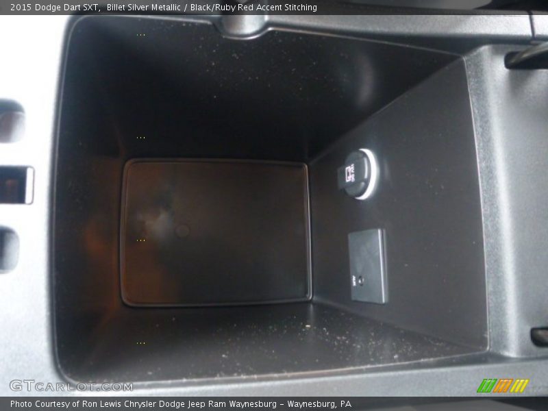 Billet Silver Metallic / Black/Ruby Red Accent Stitching 2015 Dodge Dart SXT