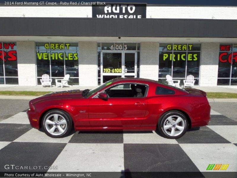 Ruby Red / Charcoal Black 2014 Ford Mustang GT Coupe