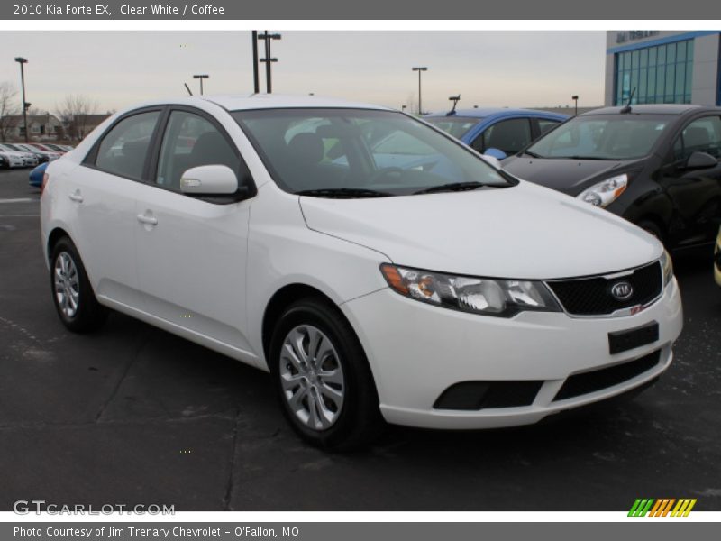 Clear White / Coffee 2010 Kia Forte EX