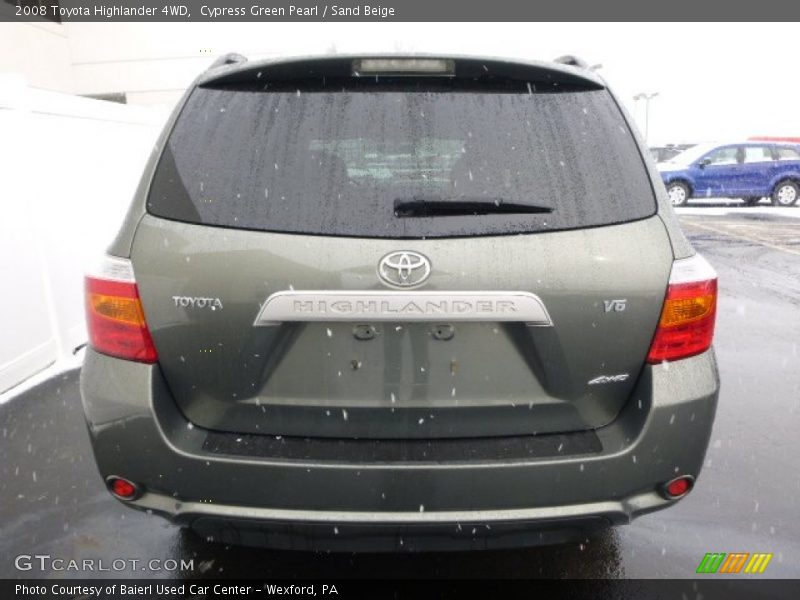 Cypress Green Pearl / Sand Beige 2008 Toyota Highlander 4WD