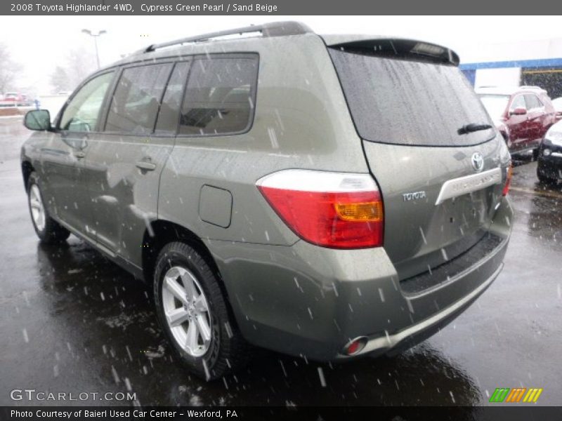 Cypress Green Pearl / Sand Beige 2008 Toyota Highlander 4WD