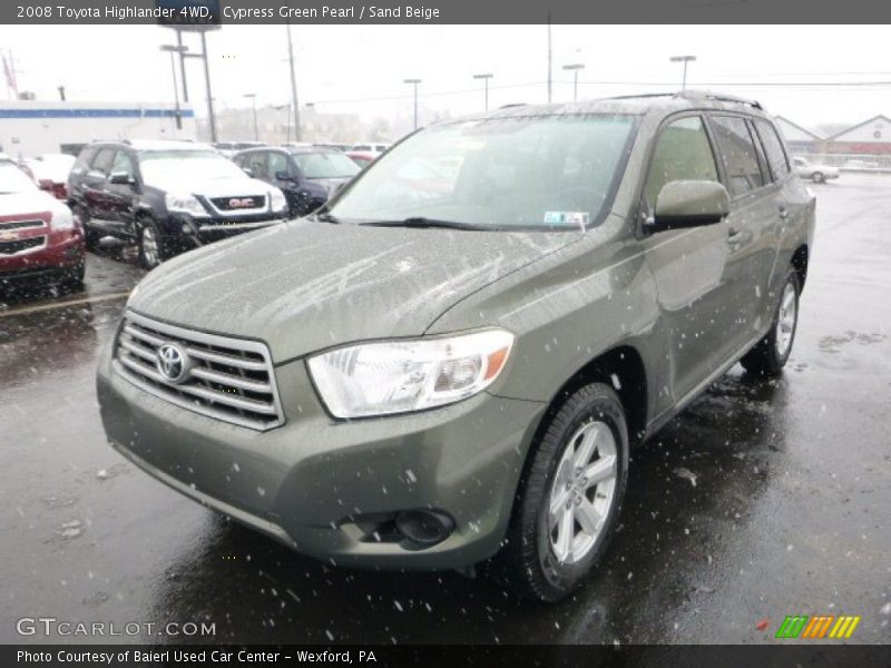 Cypress Green Pearl / Sand Beige 2008 Toyota Highlander 4WD