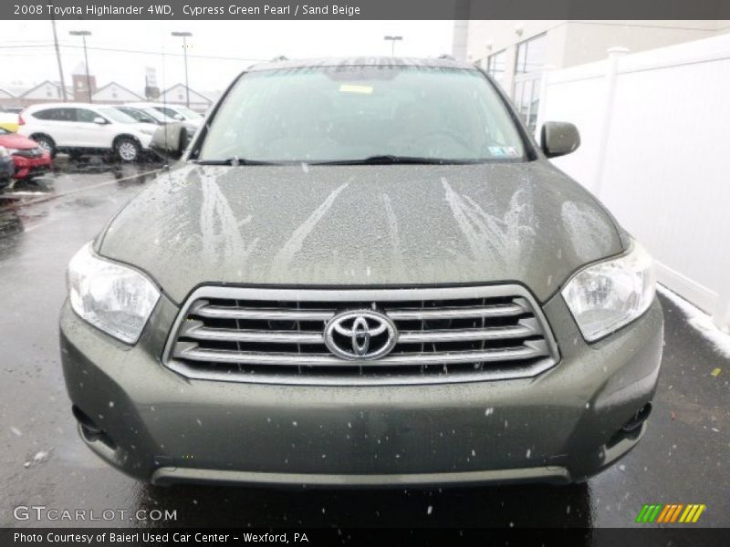 Cypress Green Pearl / Sand Beige 2008 Toyota Highlander 4WD