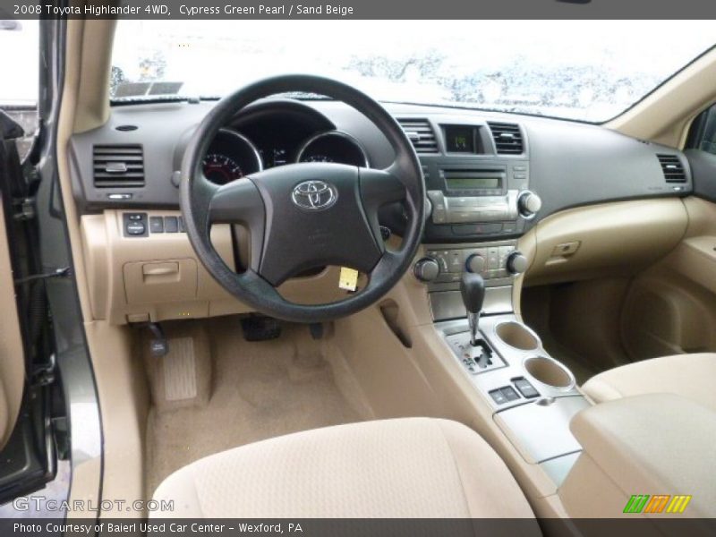Cypress Green Pearl / Sand Beige 2008 Toyota Highlander 4WD