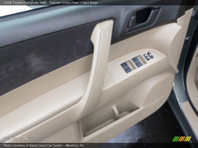 Cypress Green Pearl / Sand Beige 2008 Toyota Highlander 4WD